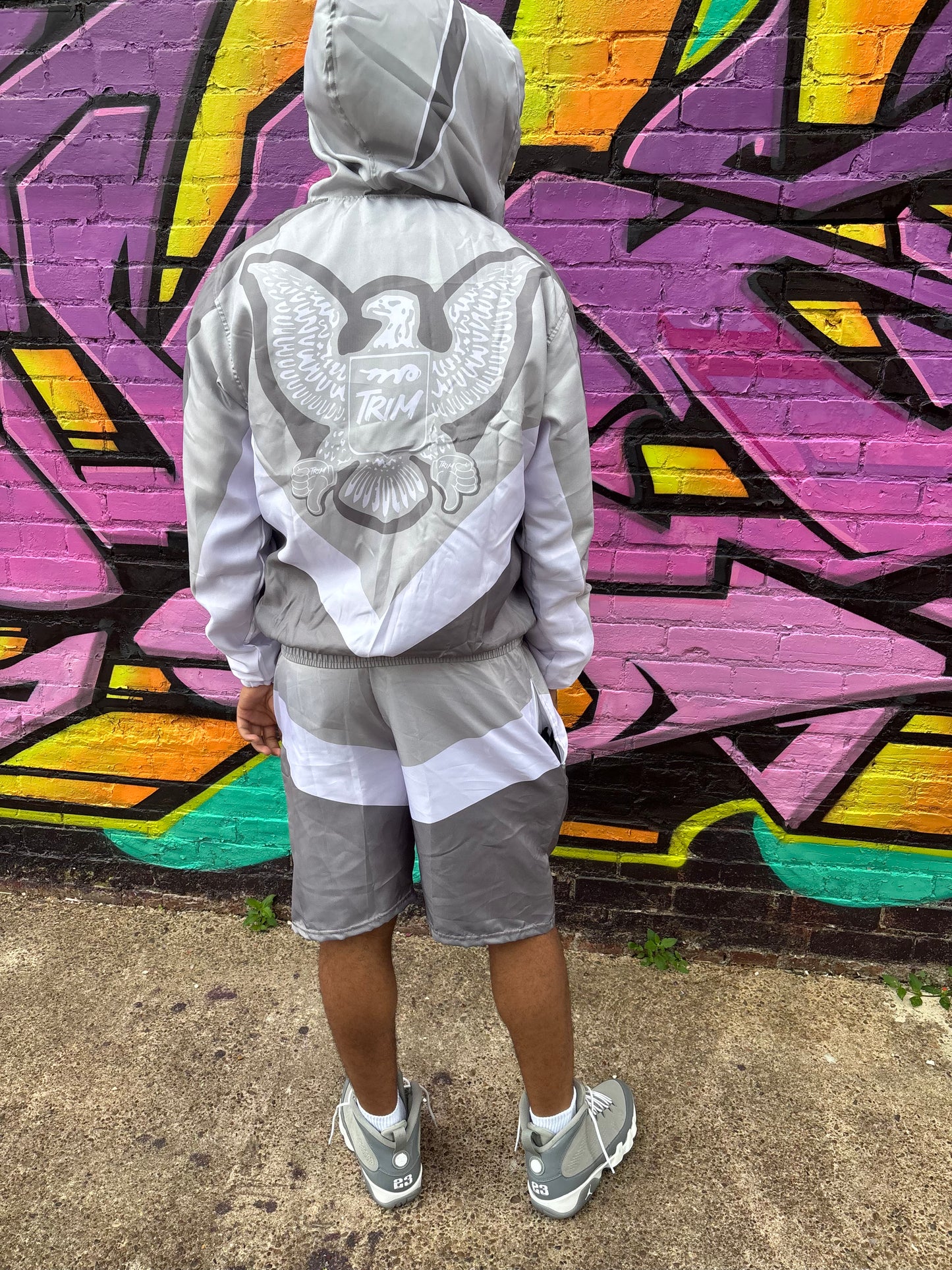 Grey windbreaker set