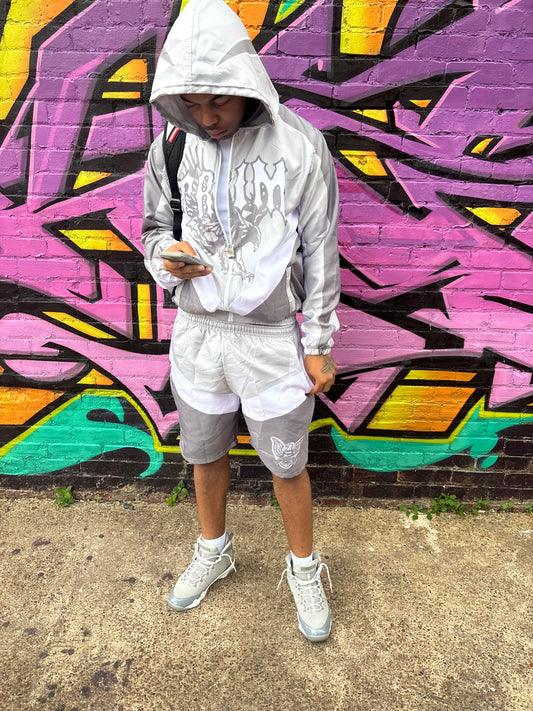 Grey windbreaker set