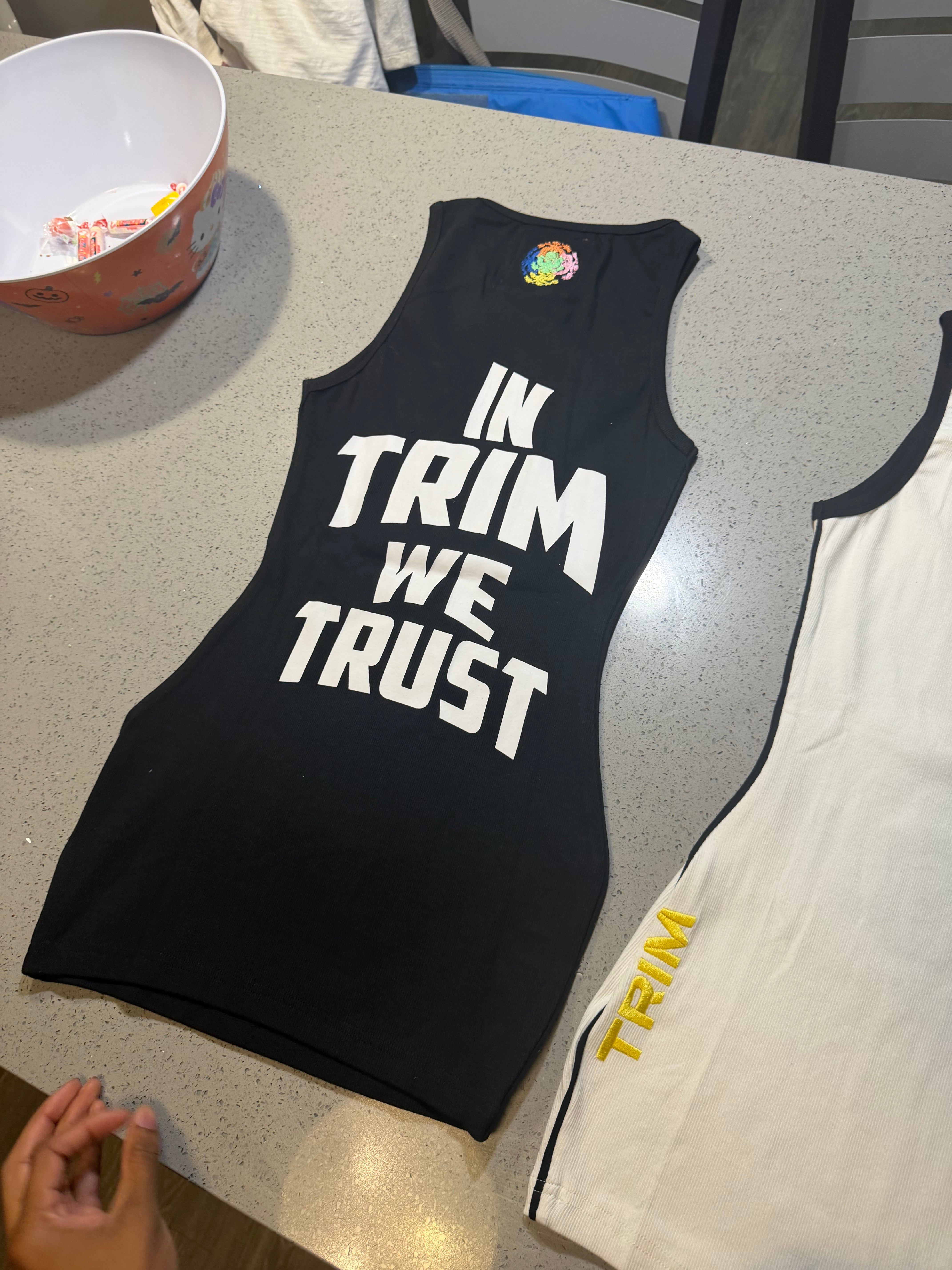 Black trim dress